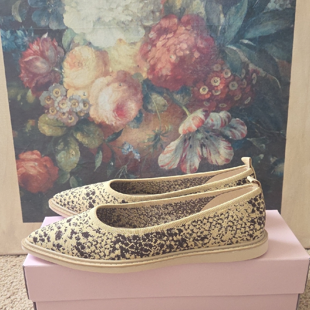 Louise et Cie Black and Cream Patterned Flats